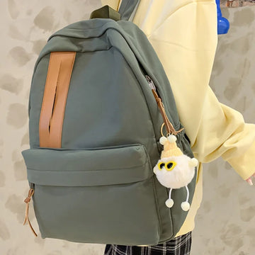 Kylethomasw Female Teenager High Quality Book Bag Girl Laptop Student Backpack Ladies Nylon College Fashion Women Man School Bag Vintage